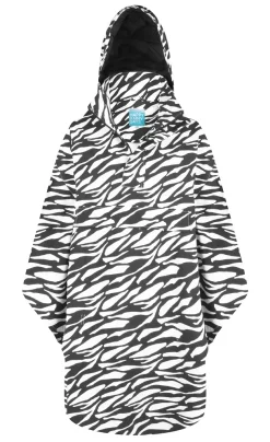 Poncho Happy Rainy Days Bike Cape Marit Zebra Midnight Off White