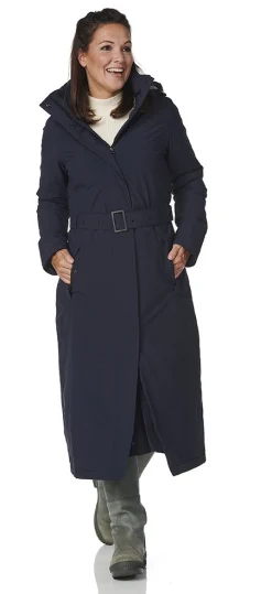 Regenjas Happy Rainy Days Toronto Long Raincoat Padded Midnight Blue