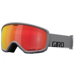 Skibril Giro Ringo Grey Wordmark Vivid Ember